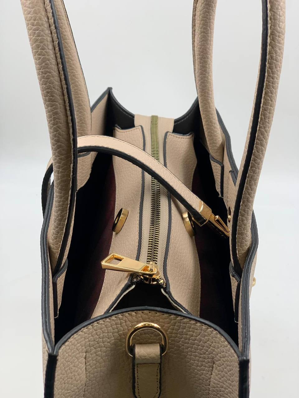 Beige Leather Handbag