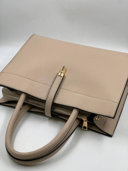 Beige Leather Handbag