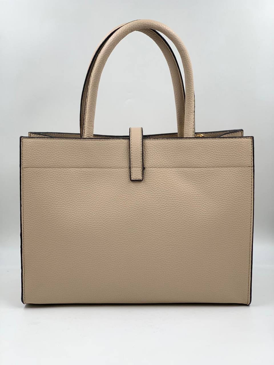 Beige Leather Handbag