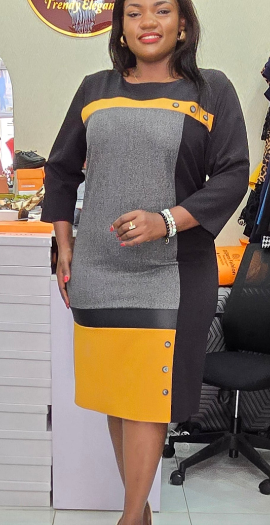 Black & white plus size Dress