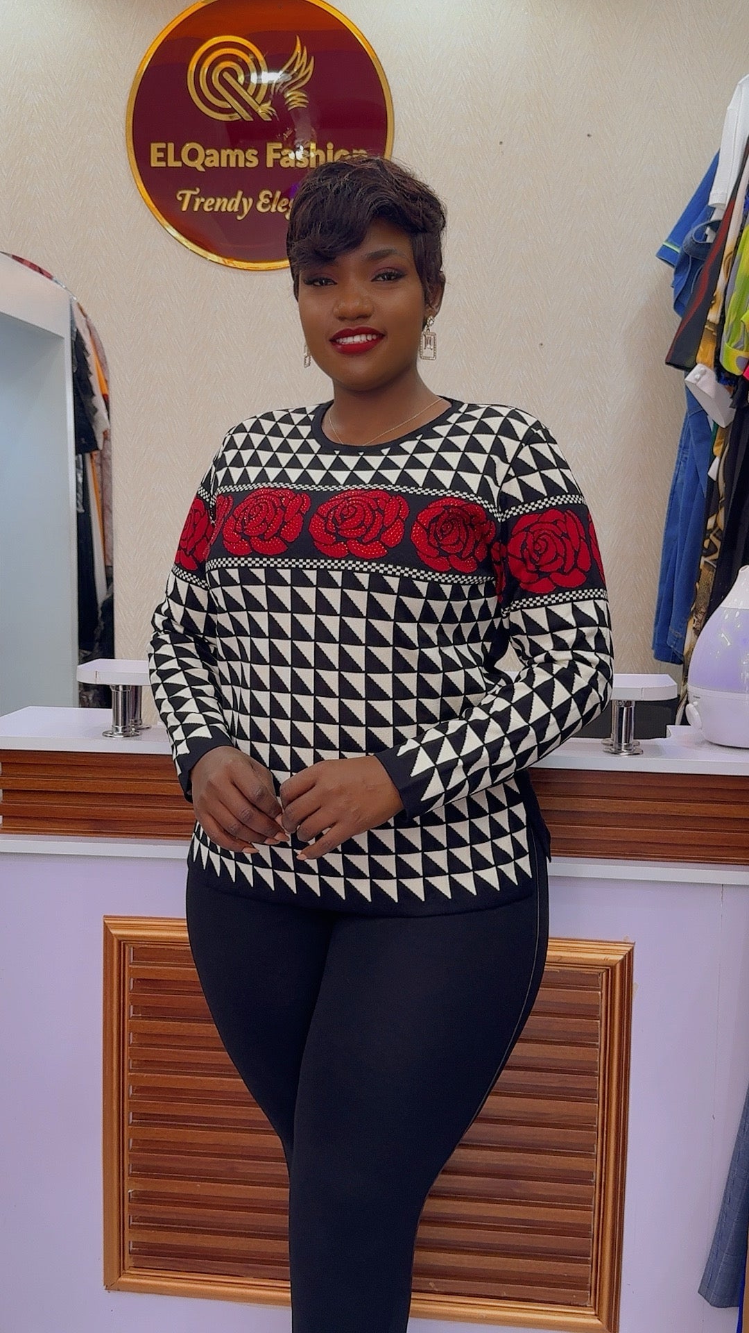 Checked Sweater