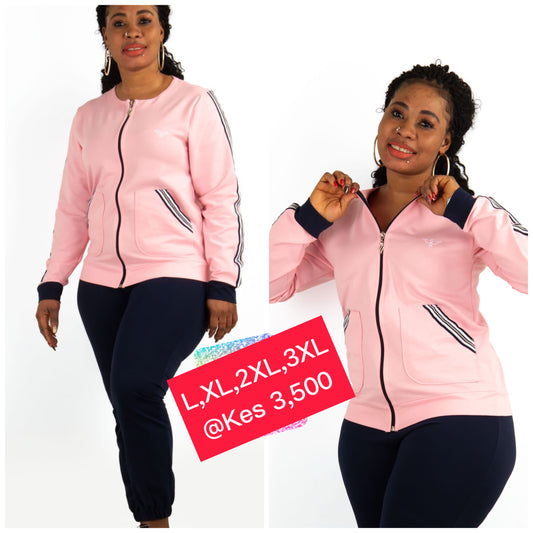Pink on Navy Blue Tracksuit