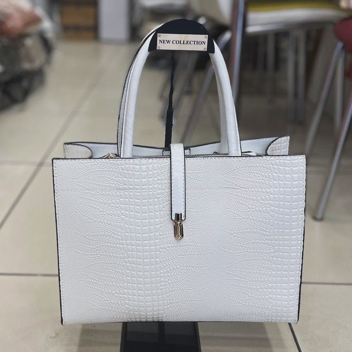 White Leather Handbag
