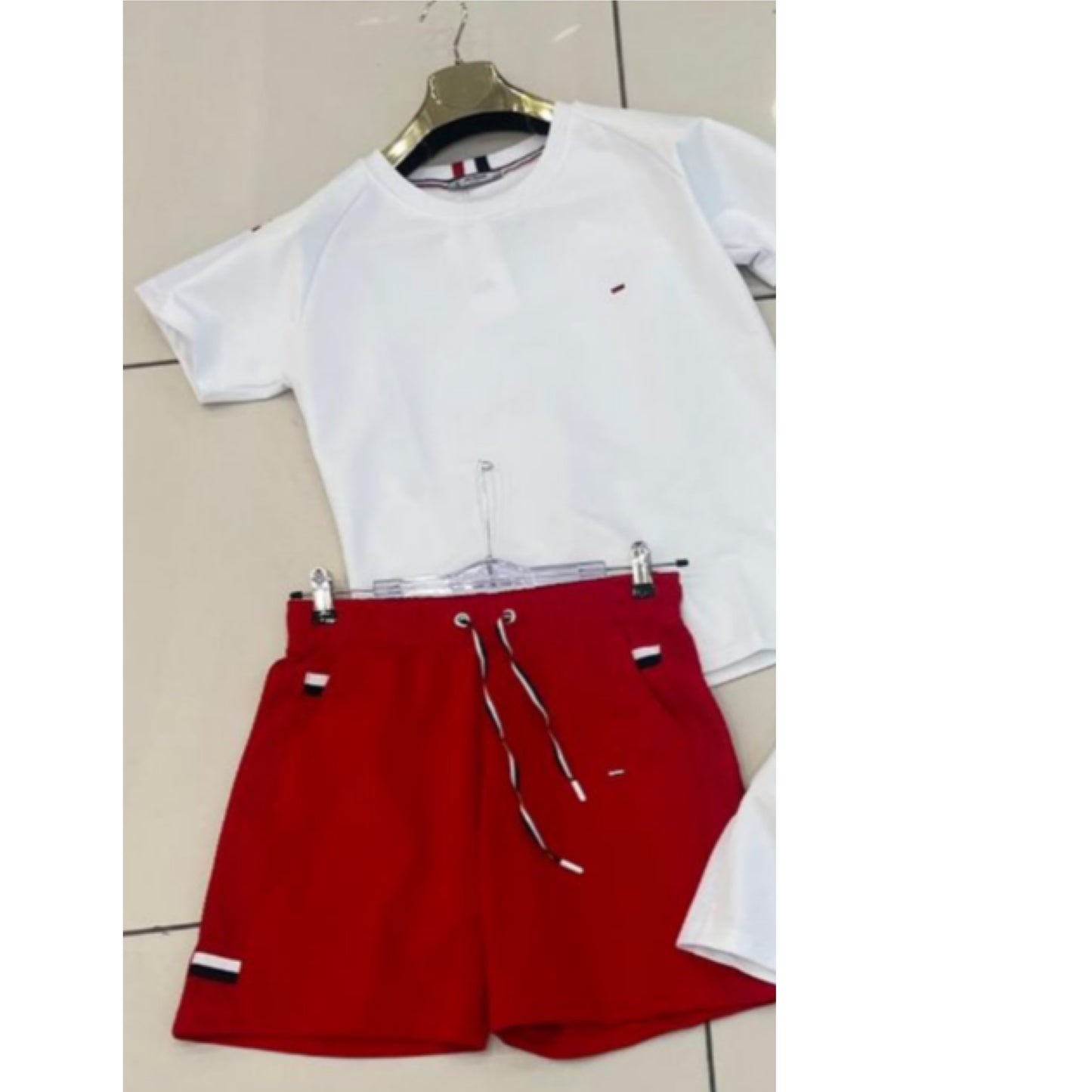 Short set ~ White, Red Short