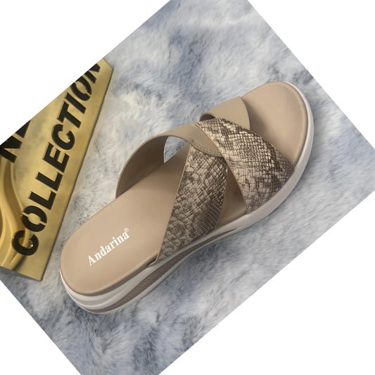 Beige Sandals - Back care