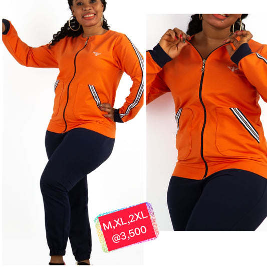 Orange on Navy Blue Tracksuit