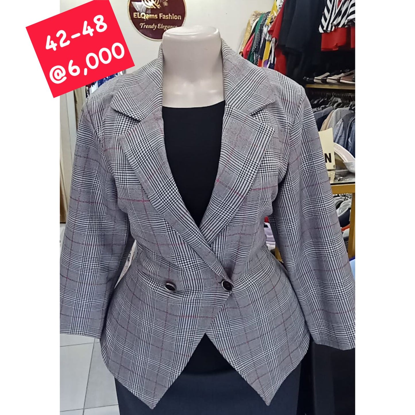 Checked Blazer