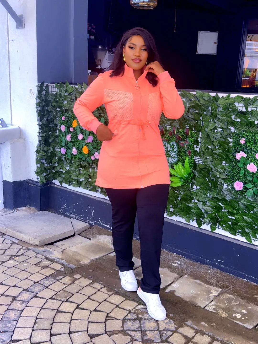 Orange 2-piece Tracksuit Set