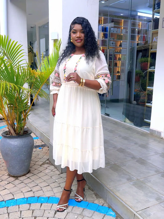 Shiffon with decor dresses